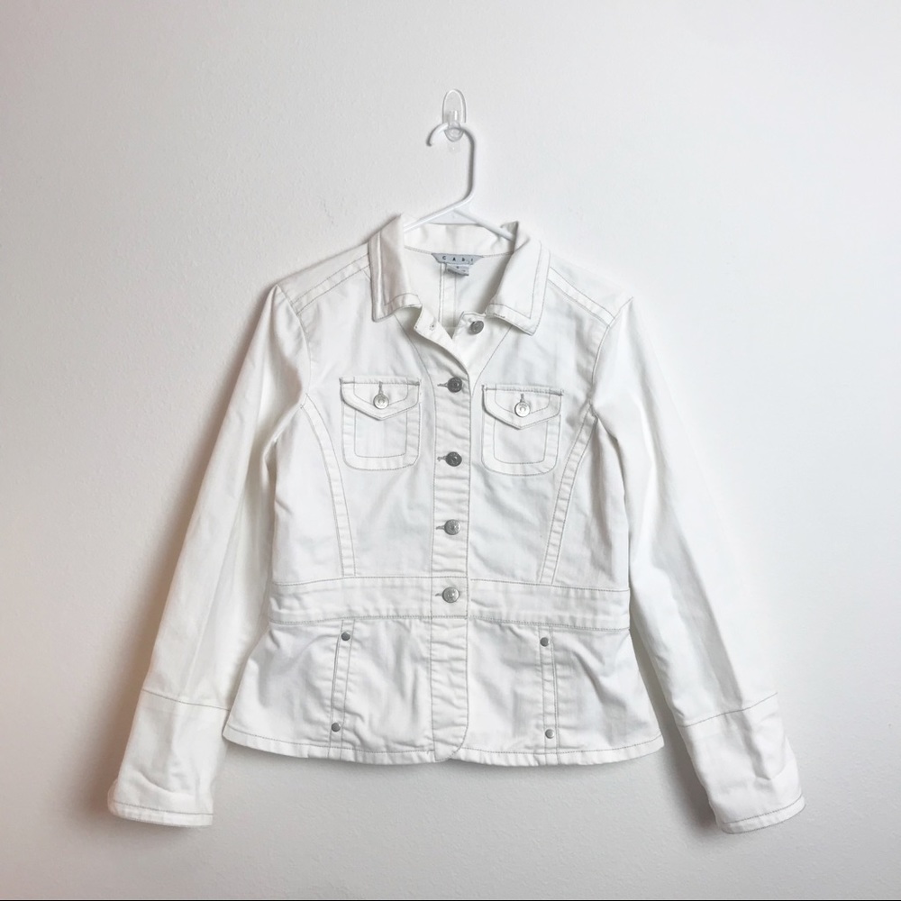 Cabi White Denim Jacket - Picture 1 of 6